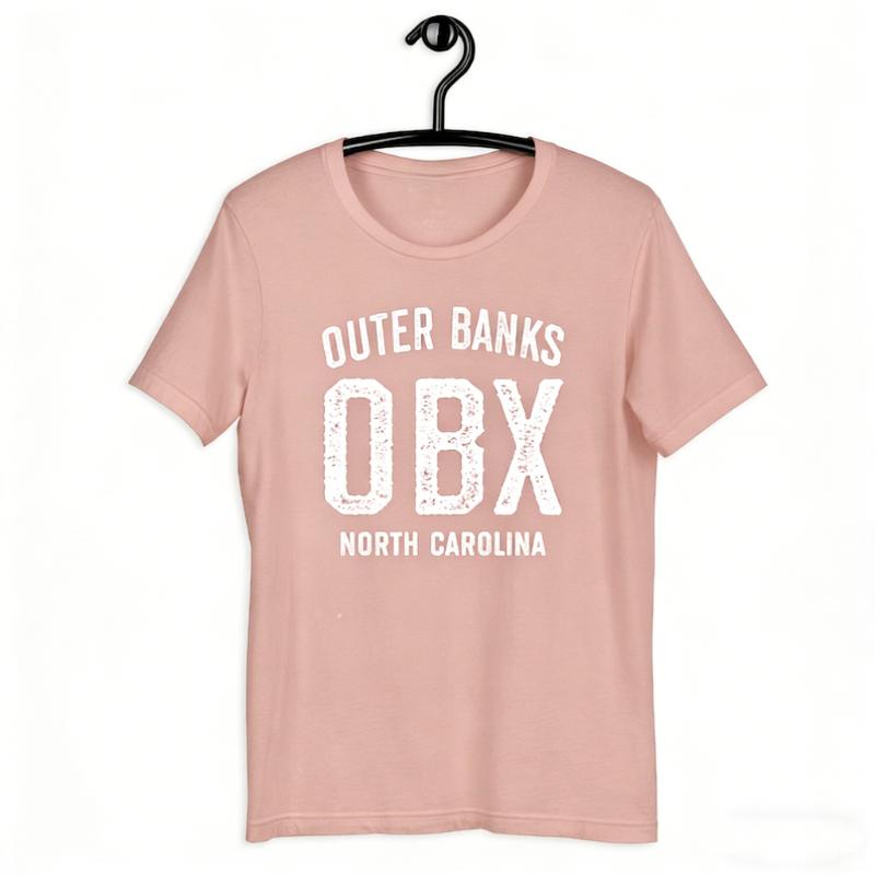 Футболка Outer Banks OBX Отпуск в Северной Каролине Унисекс Простые Буквы Печатная Футболка Топы Хлопок Обычная Короткий Рукав