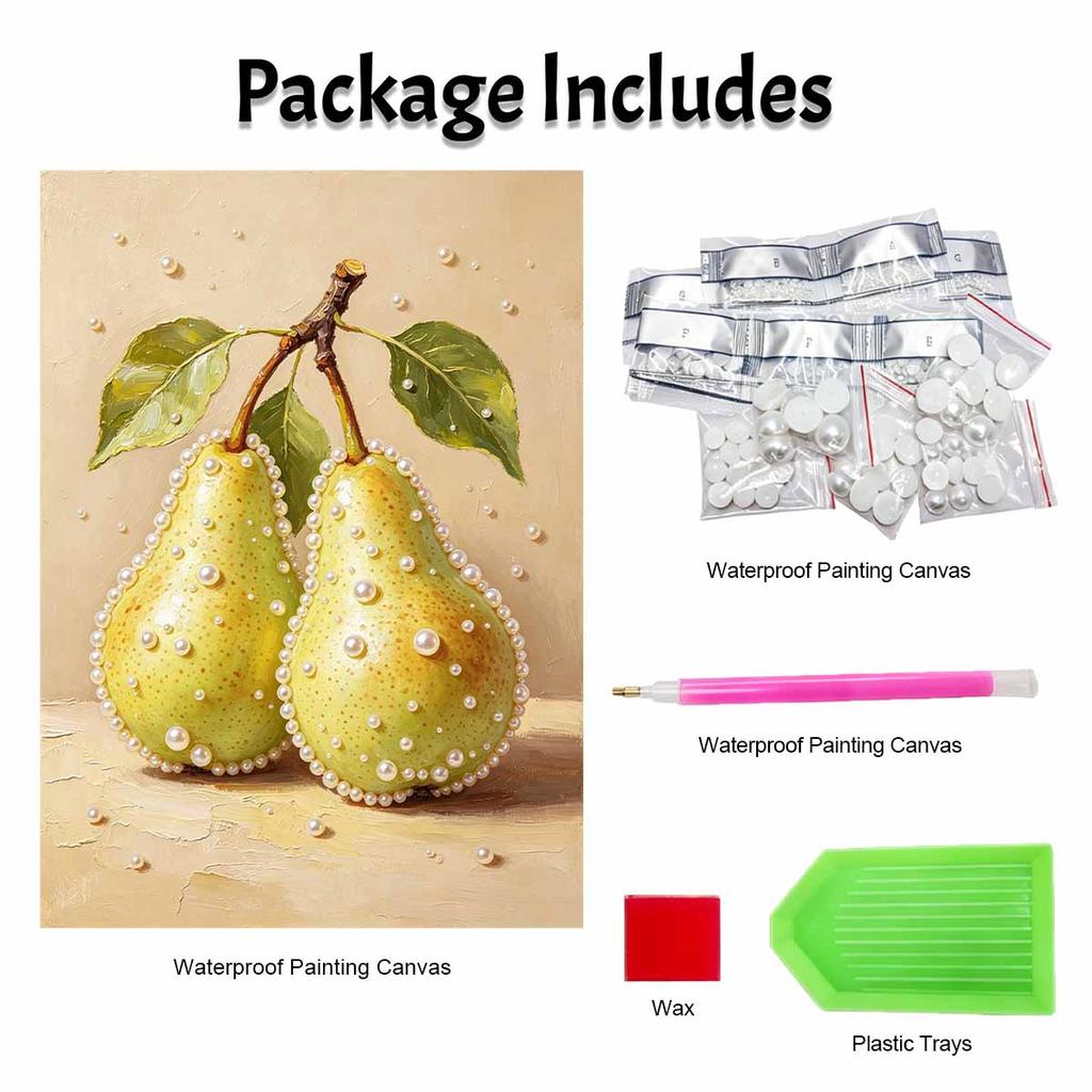 Pearl painting kit DIY sweet pear fruit art home decoration painting