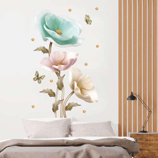 Элегантные наклейки на стену с изображением орхидеи, прочный материал из ПВХ, легко моющийся, высококлеящийся дизайн, декоративные наклейки для рисования, сексуальная одежда для взрослых