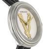 Часы Virtus Mini Dial Нержавеющая сталь Сапфировое стекло Кварцевые 28 мм Швейцарские часы VET300421 Черные [Versace] Белые/Золотые Женские [Товар]