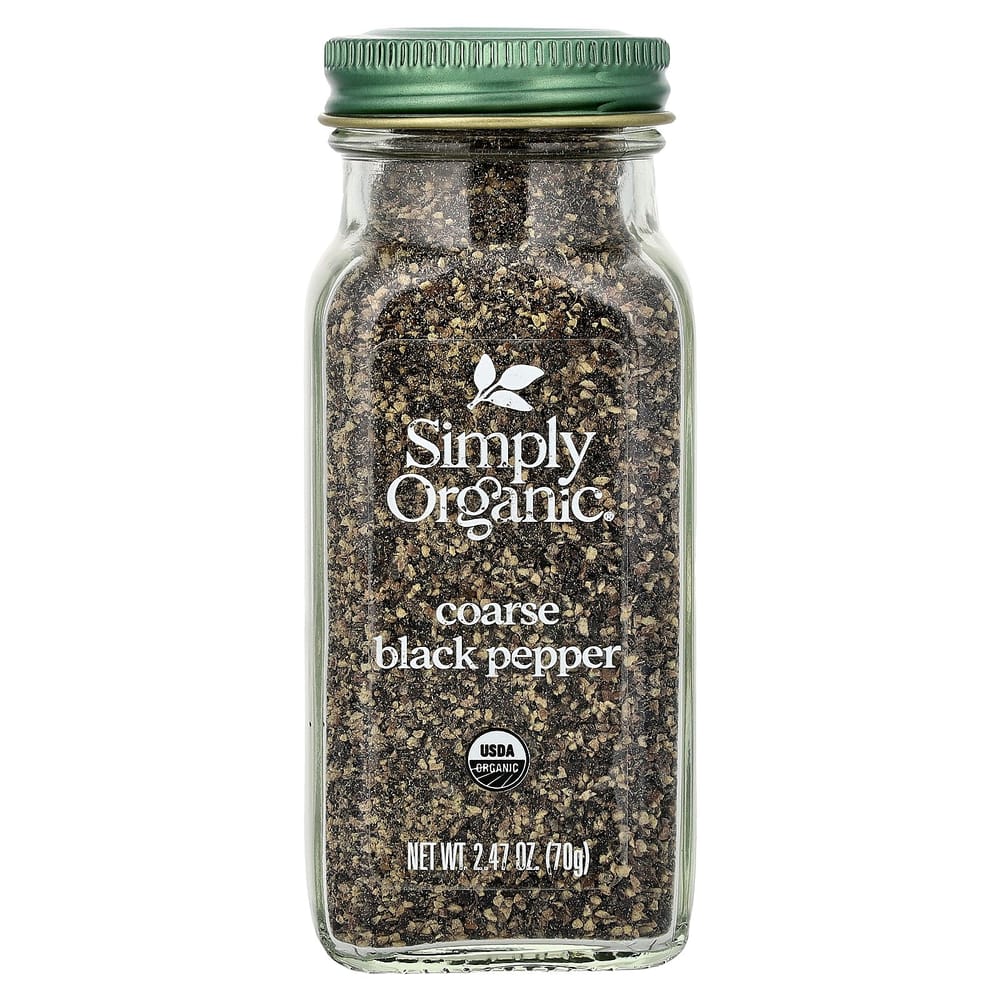 Simply Organic Coarse Grind Black Pepper, 2.47 oz (70g)