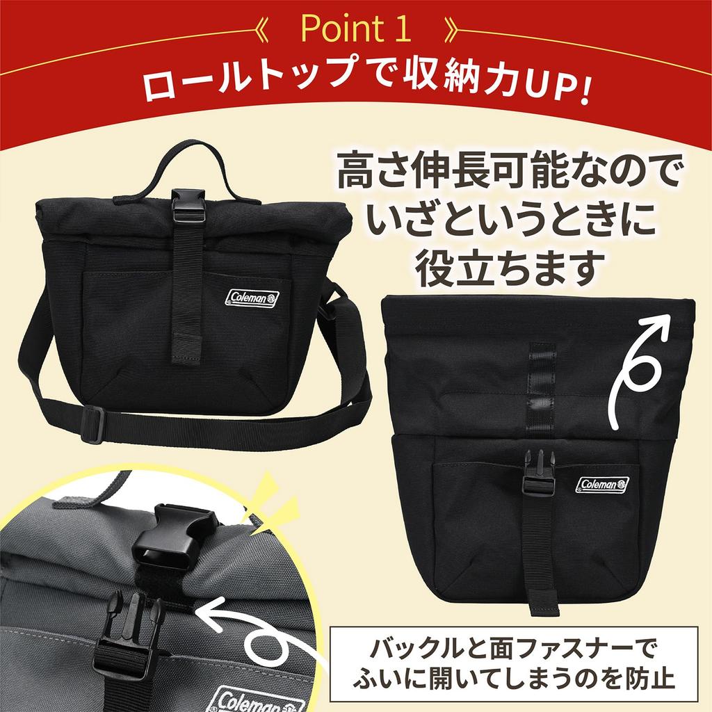 Etsumi & Coleman Camera Bag, Shoulder Bag, Coleman Roll Bag, Small, Compact and Lightweight, Men's and Women's, Gray, VCO-8788