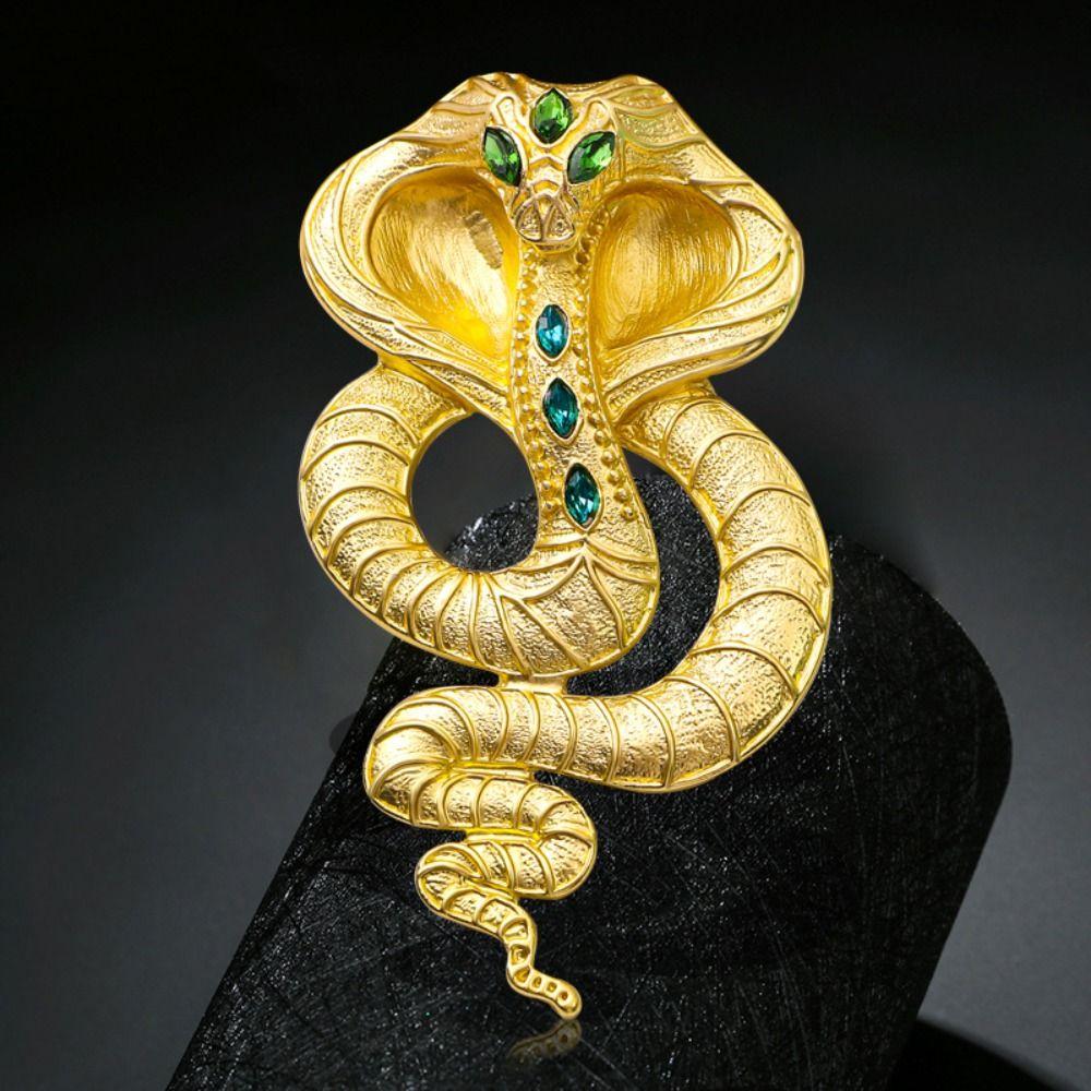 Animal Rhinestone Snake Brooches Light Luxury Snake Lapel Pin Vintage Zodiac Snake Brooch Party