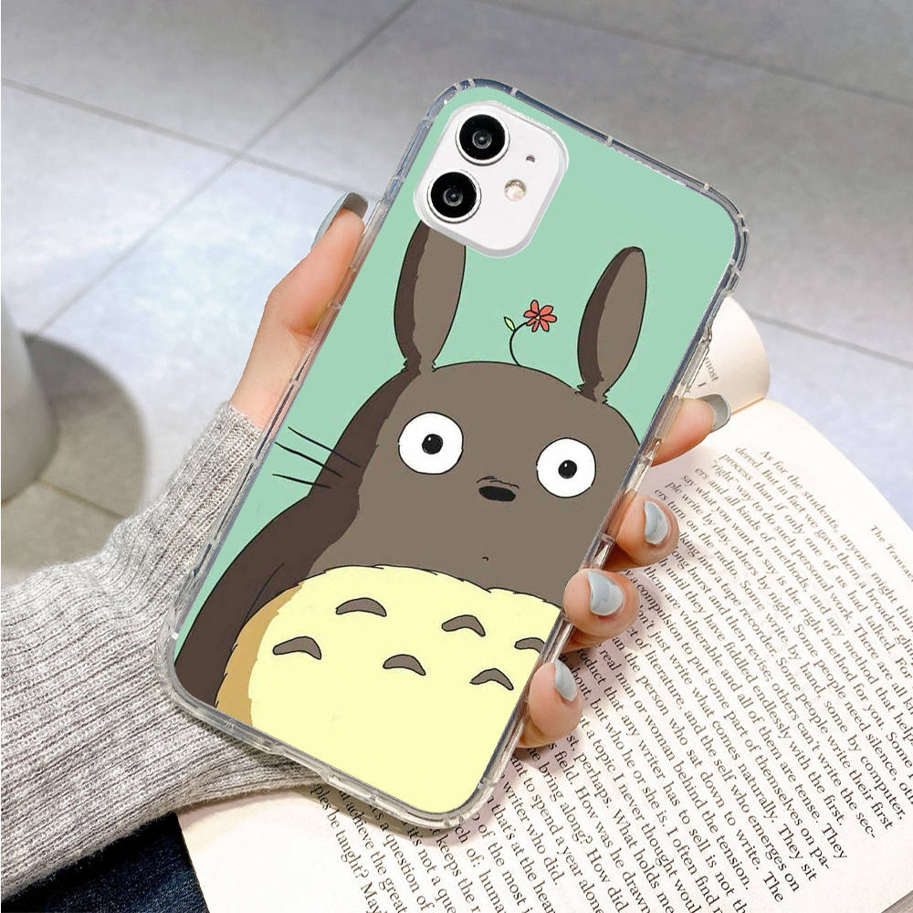 Чехол для Samsung A04 A14 A23 A34 A54 M23 M33 M52 M53 Realme 10 9 C30S C35 C55 VIVO Y02S Y21 Y51 X80 Pro Прозрачный чехол WI53 Тоторо