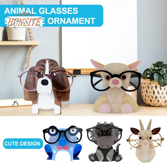 Деревянный держатель для очков ручной работы, подставка для очков с изображением животных