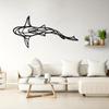 1pc, Minimalist Metal Wall Decoration Crafts, Iron Art Minimalist Line Shark Silhouette Wall Hanging for Bedroom Wall Decoration