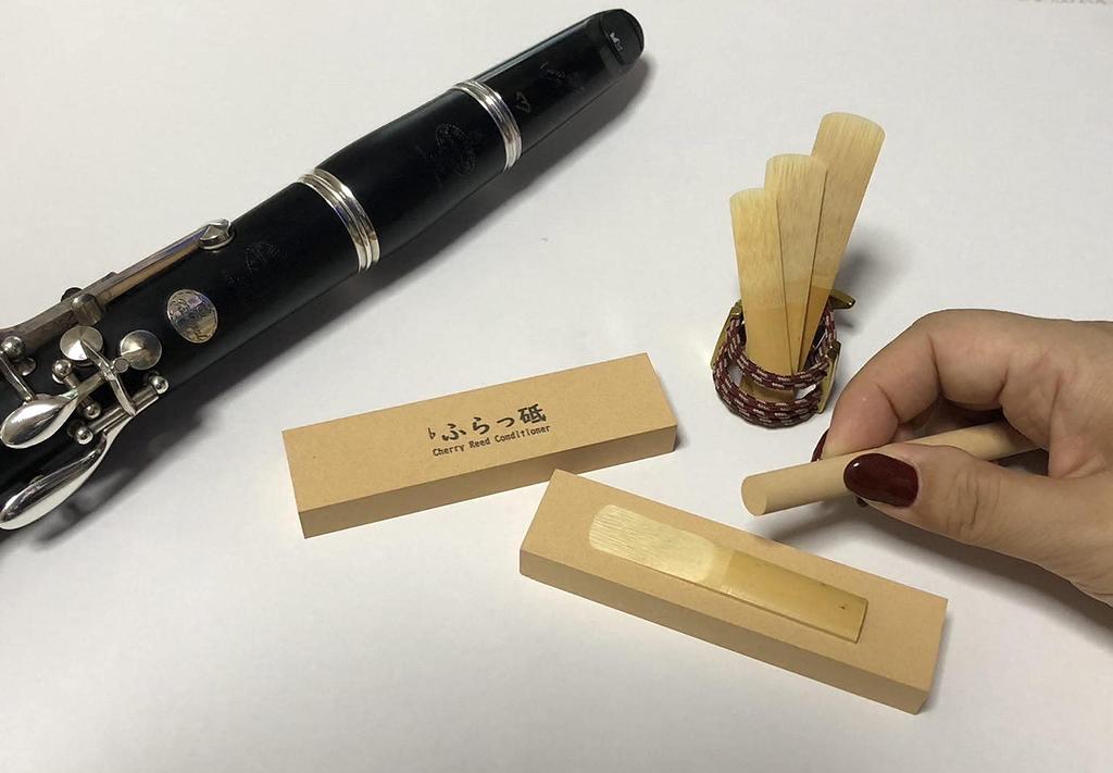 Brillante Cherry Reed Conditioner Stick for and Flattening 100 x Oboe, Bassoon, Clarinet, Saxophone, (M 9.5mm)