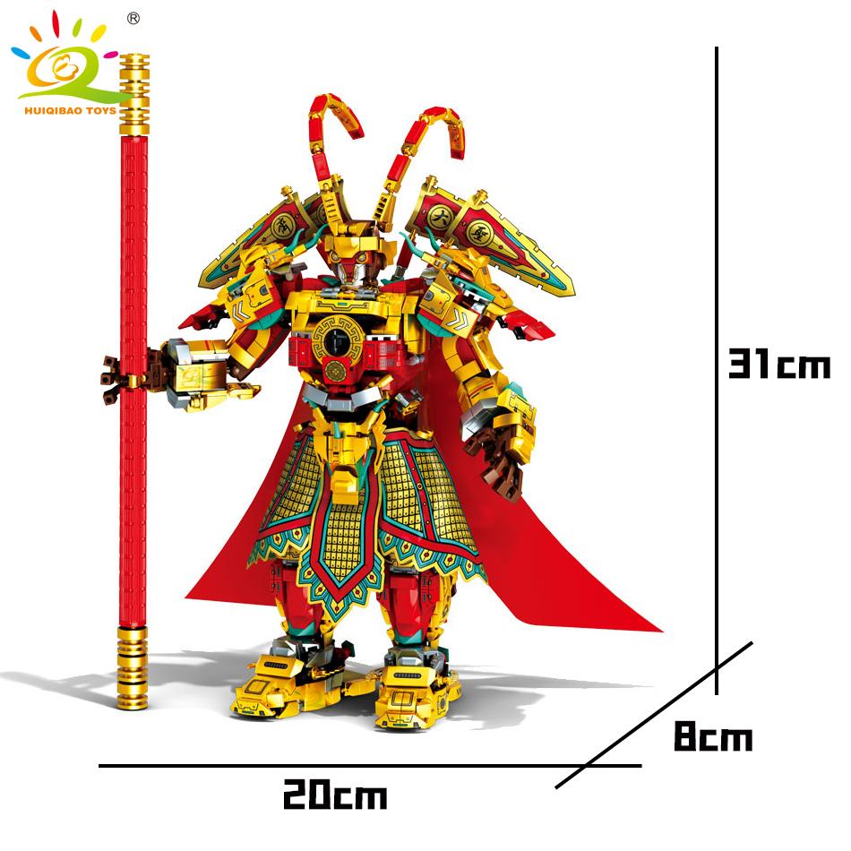 Конструкторы Monkey King Monk, Сунь Укун, Monkie Mecha, городские кирпичи, модельный набор, детские игрушки, детский подарок