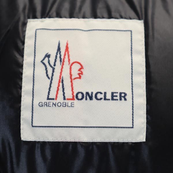 MONCLER Logo embroidery Down jacket 4 gray Men's Used