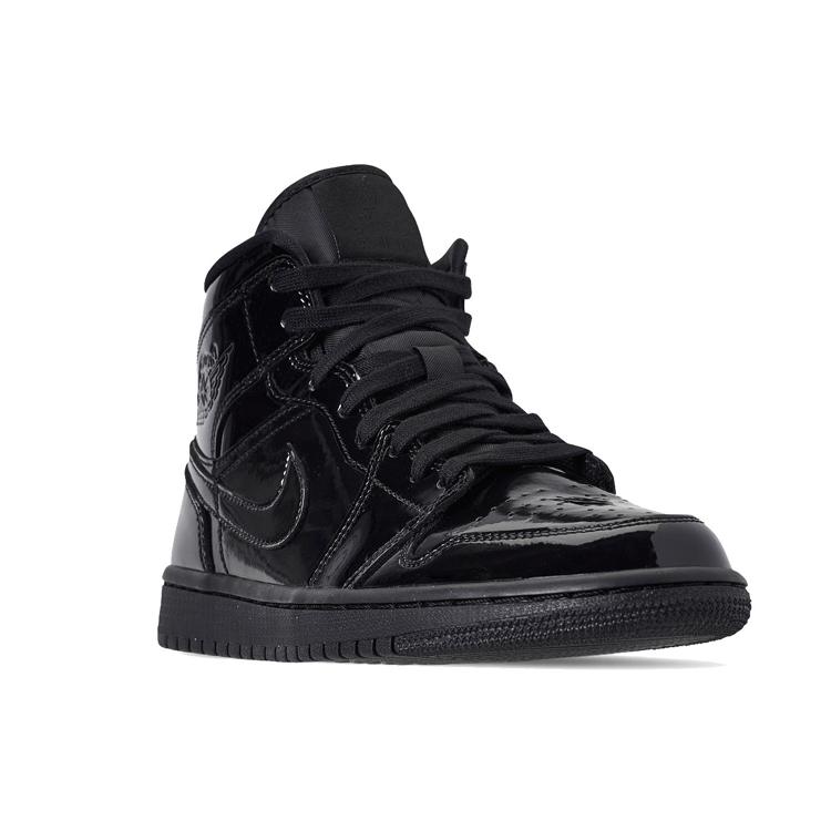 Air Jordan 1 Mid Patent Se 'Triple Black' Женские BQ6472-002