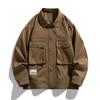 Мужские весенние и осенние новые стильные простые японские куртки модные свободные мужские и женские рабочие костюмы того же стиля большие карманы