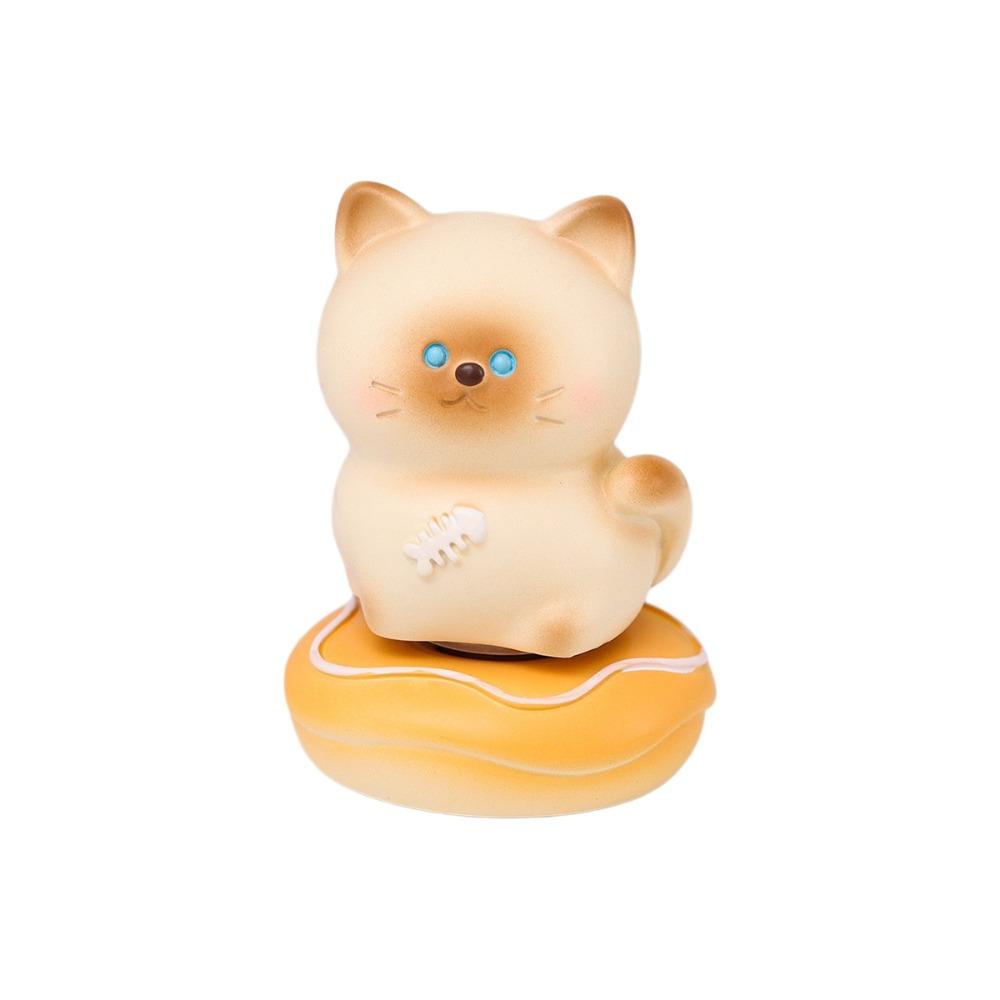 Exquisite Kitty Rotating Figurine Multicolor Table Ornament Cute Siamese Cat Statue Car Ornaments