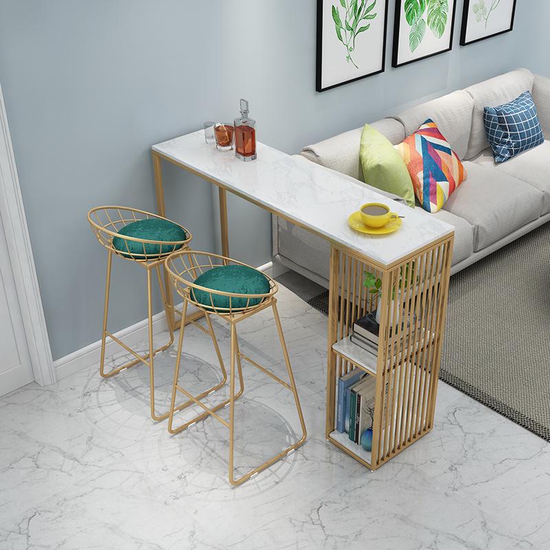 Скандинавский мраморный настенный барный стол с комплектом стульев – Современная перегородка-стойка для гостиной
