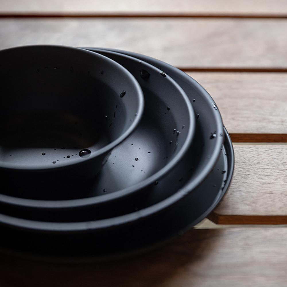 Набор посуды из нержавеющей стали с ти-покрытием, портативный набор посуды для кемпинга, пикника, барбекю и