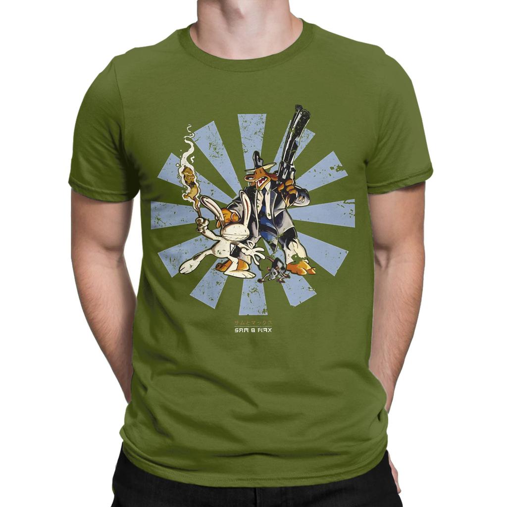 Sam And Max Retro Novelty 100 Cotton Tshirt Sam And Max Hit The Road Tops Tees For Unisex