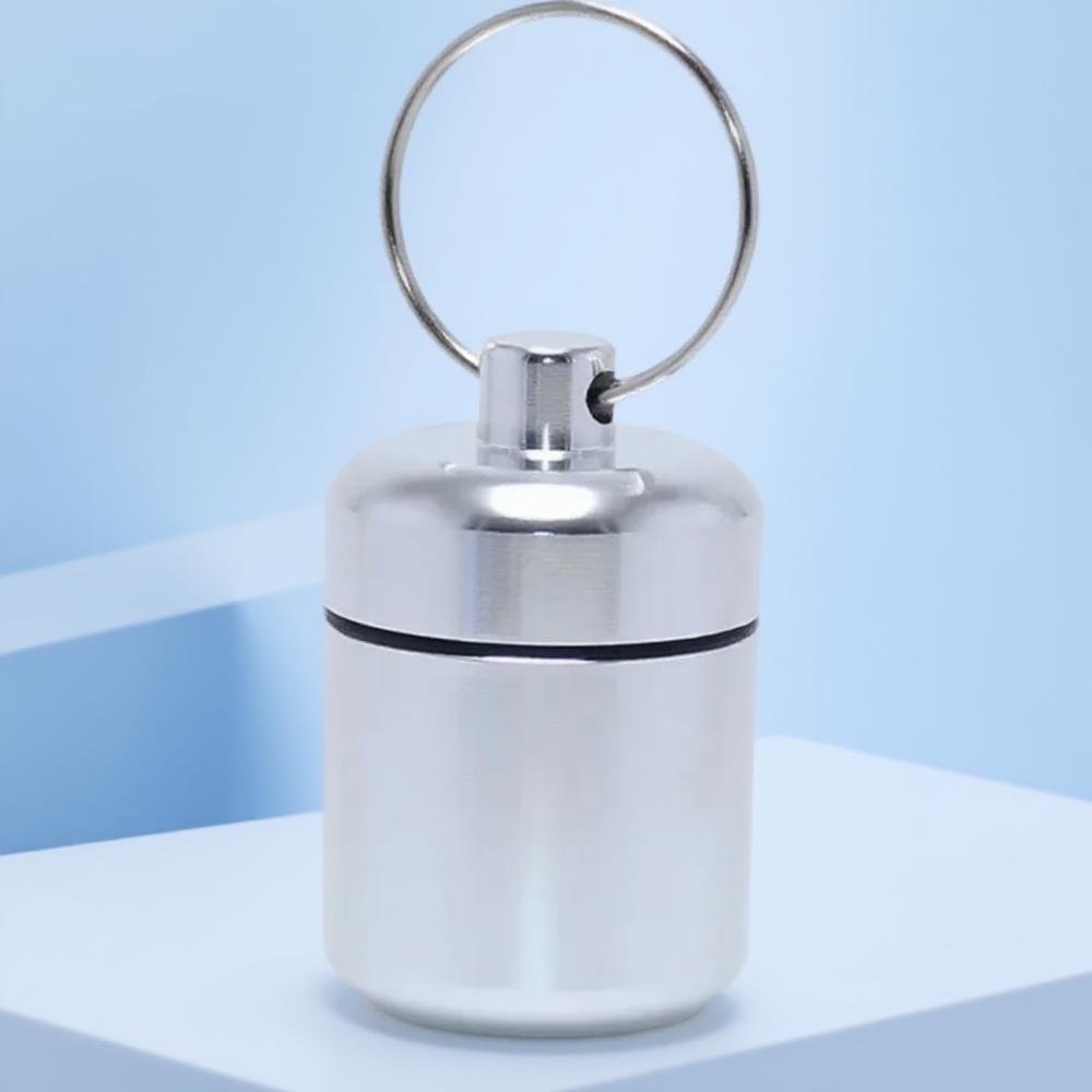 Водонепроницаемый алюминиевый контейнер для таблеток, металлический контейнер, брелок, для путешествий, для улицы, аварийная аптечка первой помощи, безопасность