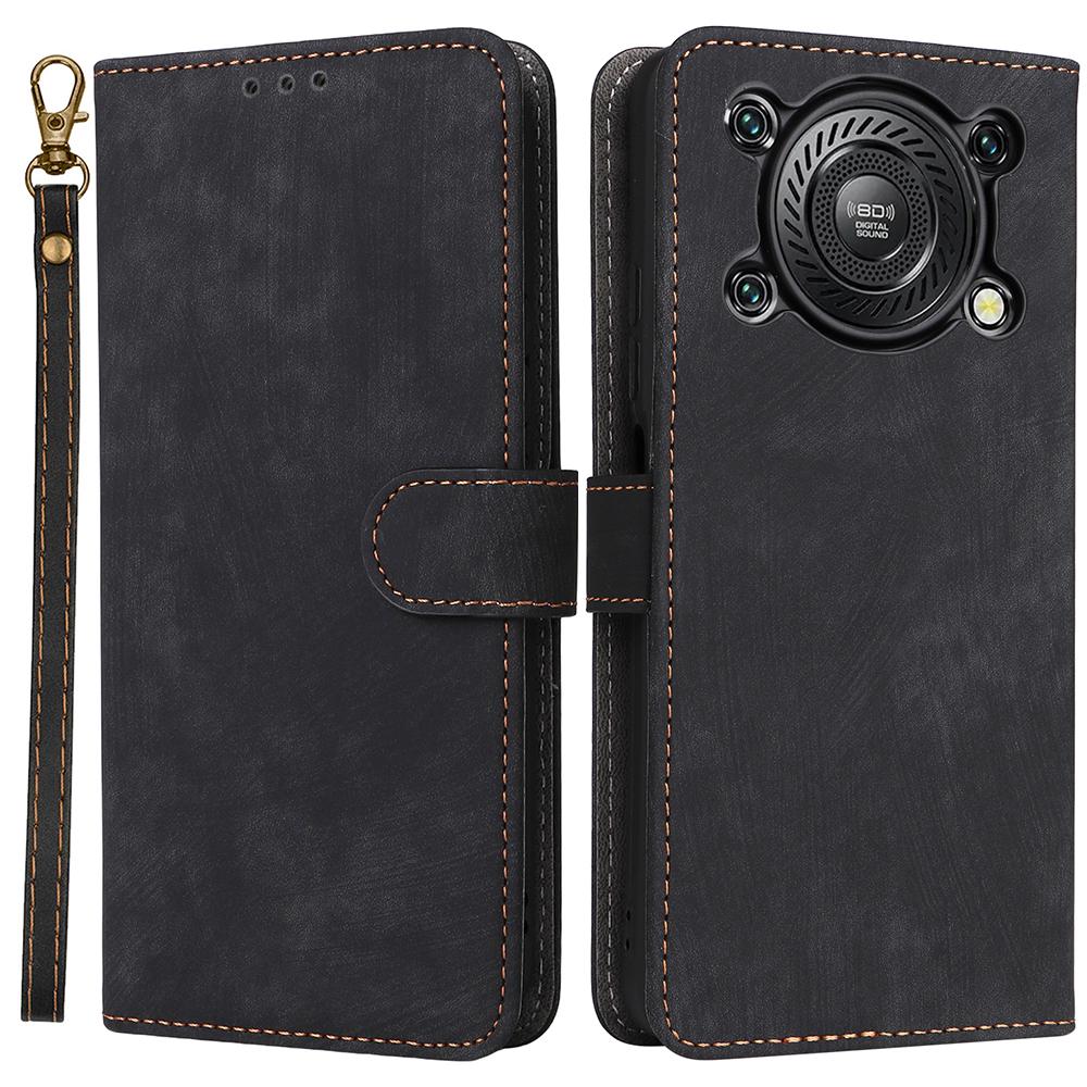 Для Oukitel C60/C60 Pro Чехол-кошелек с блокировкой RFID из ПУ кожи, чехол-подставка для телефона с ремешком