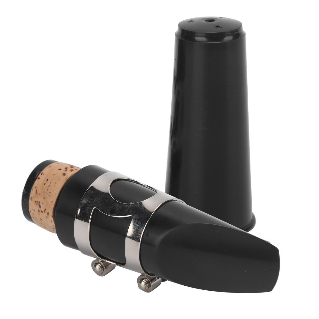 Clarinet Mouthpiece Kit ABS Ligature Cushions Reed Cap Musical Instrument Accessories(Black )