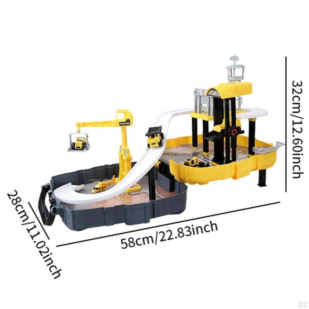 Engineering Trucks Vehicle Construction Truck Toys Rail Car Early Educational Track Parking Lot