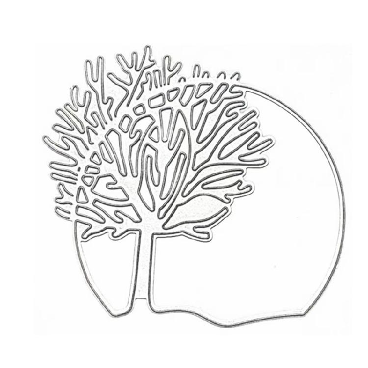Bunnies Cutting Dies Scrapbooking Stencils Tree Shape Carbon Steel Die Cut Templates for Card Making Scrapbooking