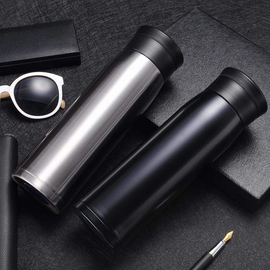 Бутылка для воды MYEEDA из высококачественной нержавеющей стали, 550 мл, термос, бутылка для воды из нержавеющей стали, легко моющаяся, стильная бутылка для воды для кофе