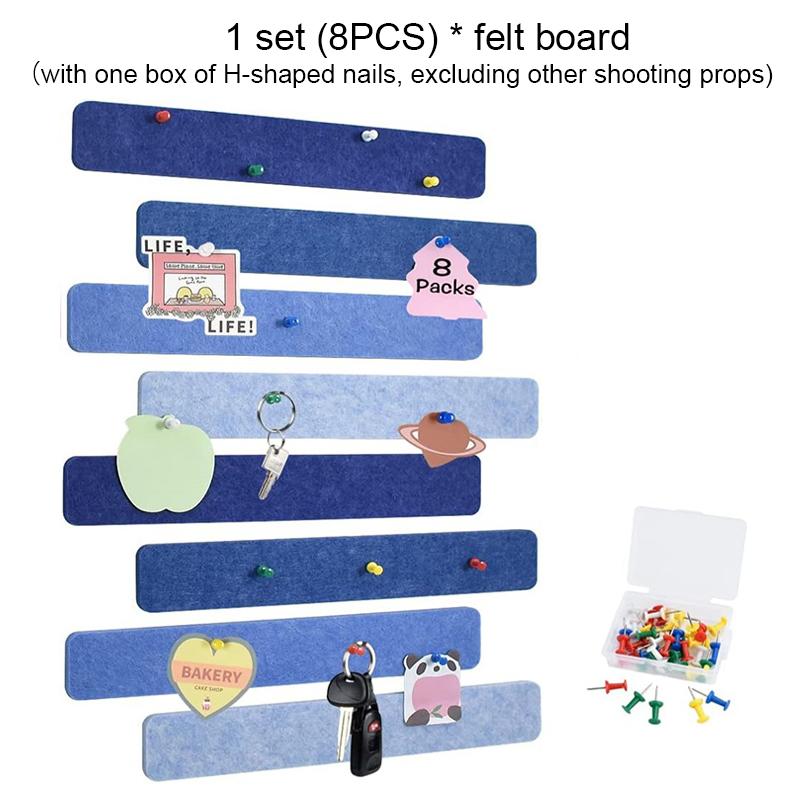 8 шт. офисная доска для заметок с Н-образными гвоздями, расширенный держатель фотографий, креативное войлочное сообщение, за исключением другого реквизита для съемки 33x5 см
