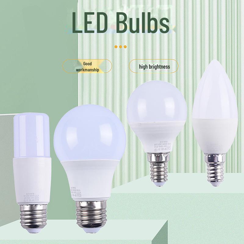 Мощные светодиодные лампы: E27/E14 винтовой, белый и теплый белый, освещение для гостиной