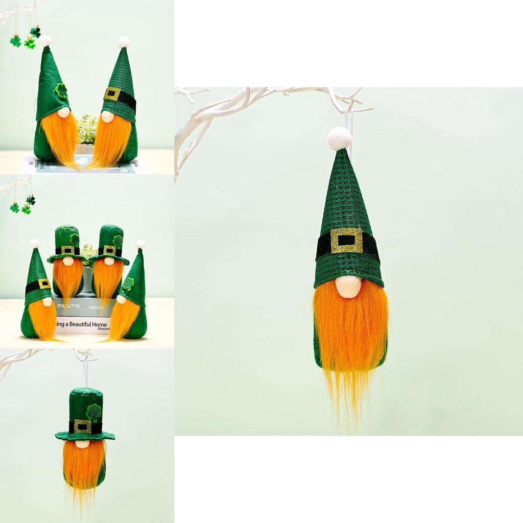 Celebrate St. Patrick's Day With Gnomes Plush Toy Shamrock Faceless Gonk