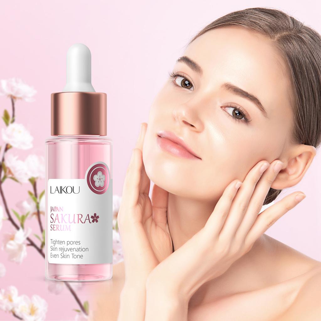 LAIKOU Sakura Anti Wrinkle Serum, Антивозрастная эссенция для лица, Увлажняющая сыворотка для ухода за лицом30 мл