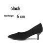 2024 Popular New Women's High Heel Black Stilettos In Suede, Perfect for Autumn and Winter Fashion.