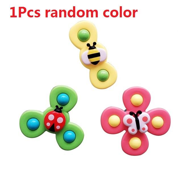 Suction Cup Spinner Baby Toy for 1 2 3 Year Boys Girls Hand Fidget Spinner Sensory Toys Stress Relief Baby Games Rotating Rattle