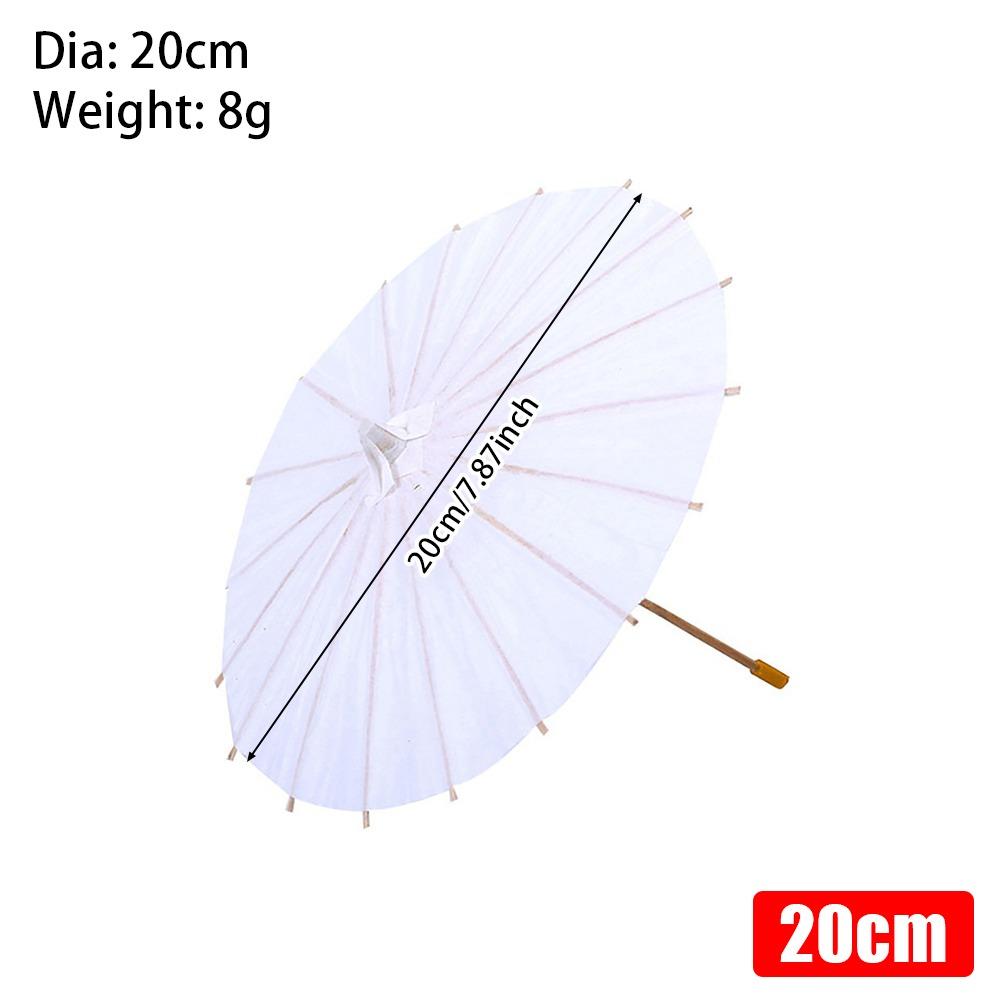 20/30/40/60 см Зонт из чистой бумаги Традиционный белый с длинной ручкой для детского праздника, свадьбы, дня рождения, DIY, товары для ручной росписи