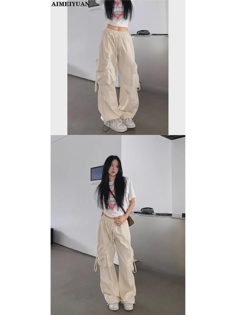 Unisex American-Style Thick Overalls for Street Dance: Trendy, Casual, All-Match Loose Wide-Leg Pants for Autumn and Winter.
