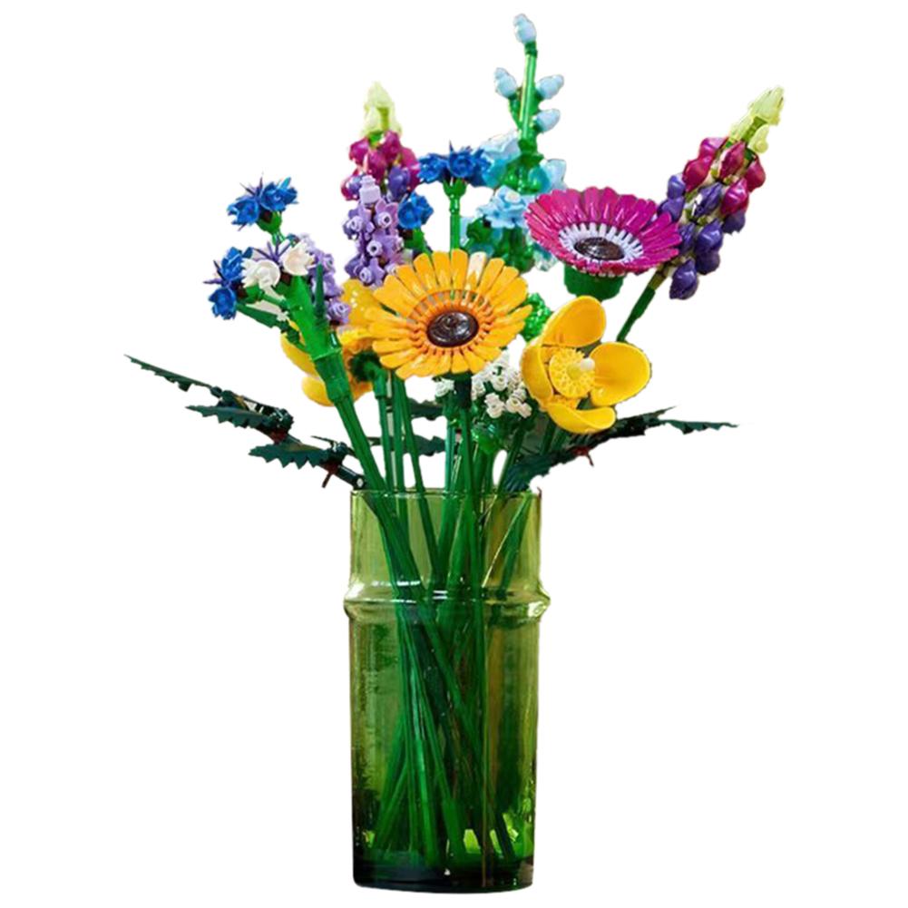 Строительный блок Цветок Цветочная девочка Серия Букет роз Орхидея Вечный цветок Пластиковая сборная игрушка Подарок на День святого Валентина Декор