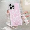 New Large Hole IMD Fresh Bow Suitable for Apple 16 Mobile Phone Case 15PROMAX Protective Case Korean 14Pro