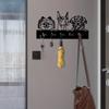 Wall-Mounted Key Holder Metal Animal Design Key Rack with 5 Hooks, Stylish and Decorative Key Hanger for Home Wall Organization
