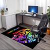 Custom Name Smiling Critters Printed Carpet, for Office Chair Living Room Bedroom Kitchen Room Decor Gifts.