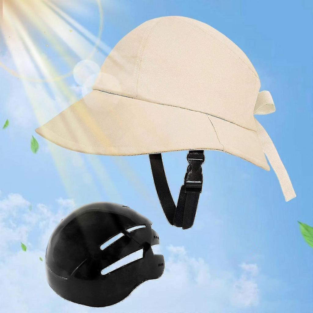 Bicycle Helmet Hat Shaped Helmet Fishing Hat Sun Hat Cyclist Helmet Hat Type Helmet Cap For Women's Cycle Everyday Wear Work