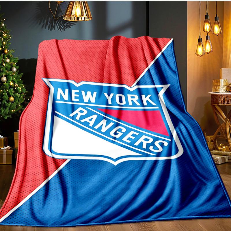 New York Crest Blanket Flannel Throw for Sofa, Indoor, Camping, Living Room, Office, Chair, And Bed Soft Birthday Gift