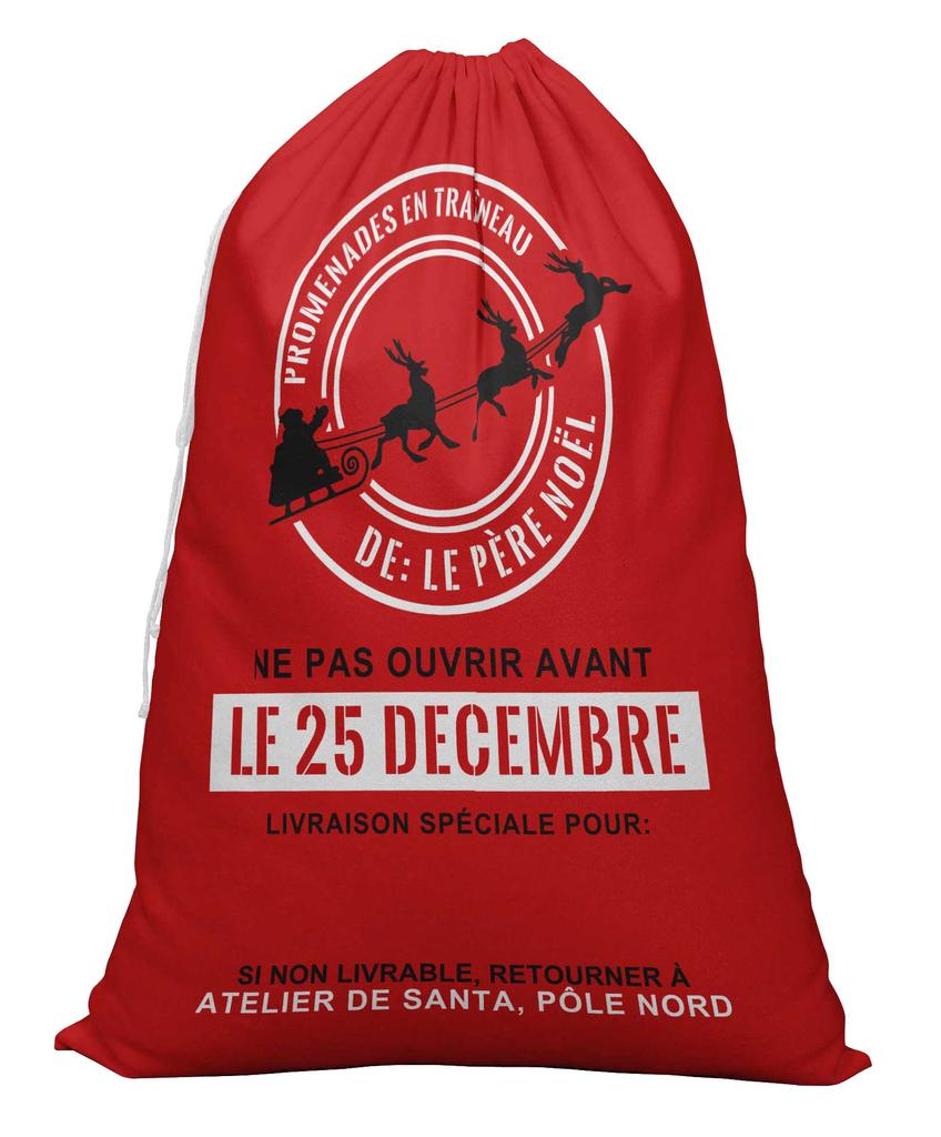 Printtoo Большая холщовая сумка на шнурке, рождественские мешки, подарочный мешок Санты, индивидуальный подарок на вечеринку, 2 шт., 27x20 дюймов