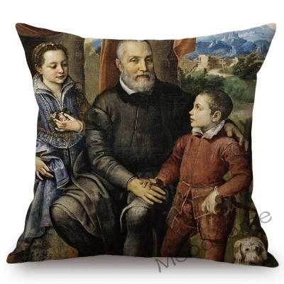 Italian Sofonisba Anguissola Last Renaissance Female Painter Portrait Woman Lady Art Sofa Pillow Case Cotton Linen Cushion Cover