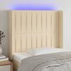 VidaXL LED Headboard Bedroom Furniture Single Bed Accessory Headboard Bed Frame Interior Cream 3124265