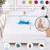 99% Waterproof Bed Sheet Ultra-Soft Elastic Smooth Hypoallergenic Mattress Protector Cover 2024 NEW Solid Color Fitted Bedspread No Pillowcase