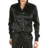 Летняя мужская мода повседневные рубашки с длинным рукавом Fit Party Shirt Top Blouse