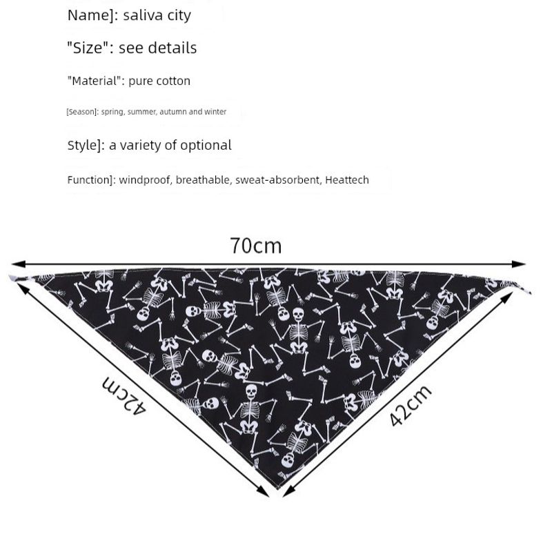 Thanksgiving Pet Supplies Dog Saliva Towel Christmas Pet Triangular Scarf Halloween Dogs and Cats Bib Bib