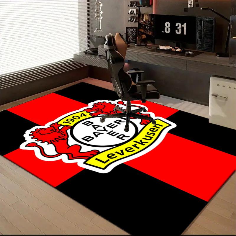 Bayer Football Club Printed Office Carpet Chair Cushion  Entryway Rug, Rugs for Living Room, Bedroom Christmas gifts