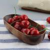 Oval Dried Fruits Serving Tray Wooden Sushi Snack Plate Household Salad Bowl  for Food
