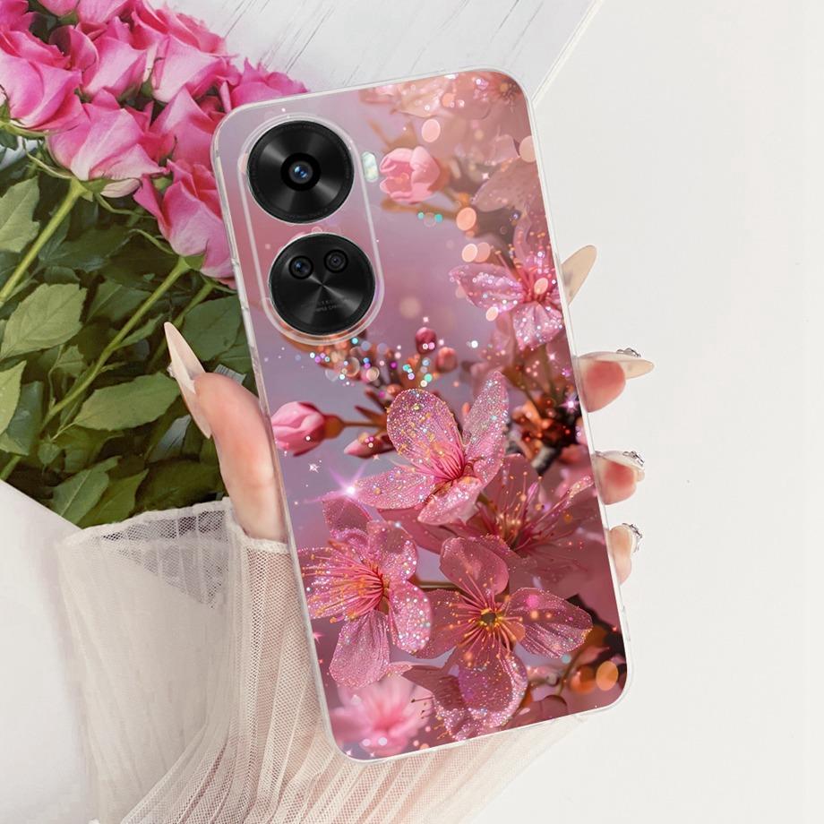 For Huawei Nova 11i 11 Pro Nova 12 SE 11 SE Phone Case Clear Soft TPU Bumper Cover Cool Cartoon Luxury Butterfly Flower Funda