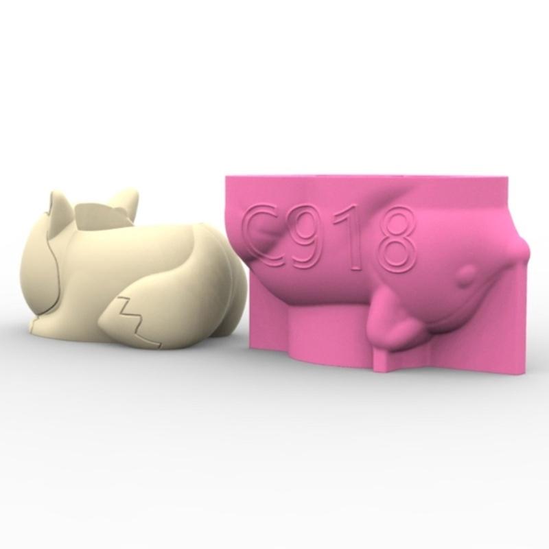 Форма для садовых горшков, форма для горшков для суккулентов, форма в виде животного, силиконовая форма для литья бетона для эпоксидной смолы и подставка для ручек