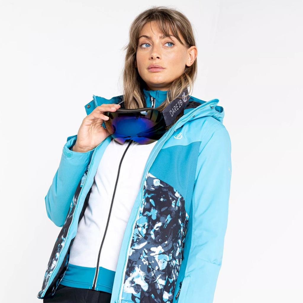 Womens/Ladies Determined Printed Insulated Waterproof Ski Jacket